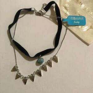 Shiraleah Chicago jewelry - Anthropologie - Sylvana choker necklace - silver NEW